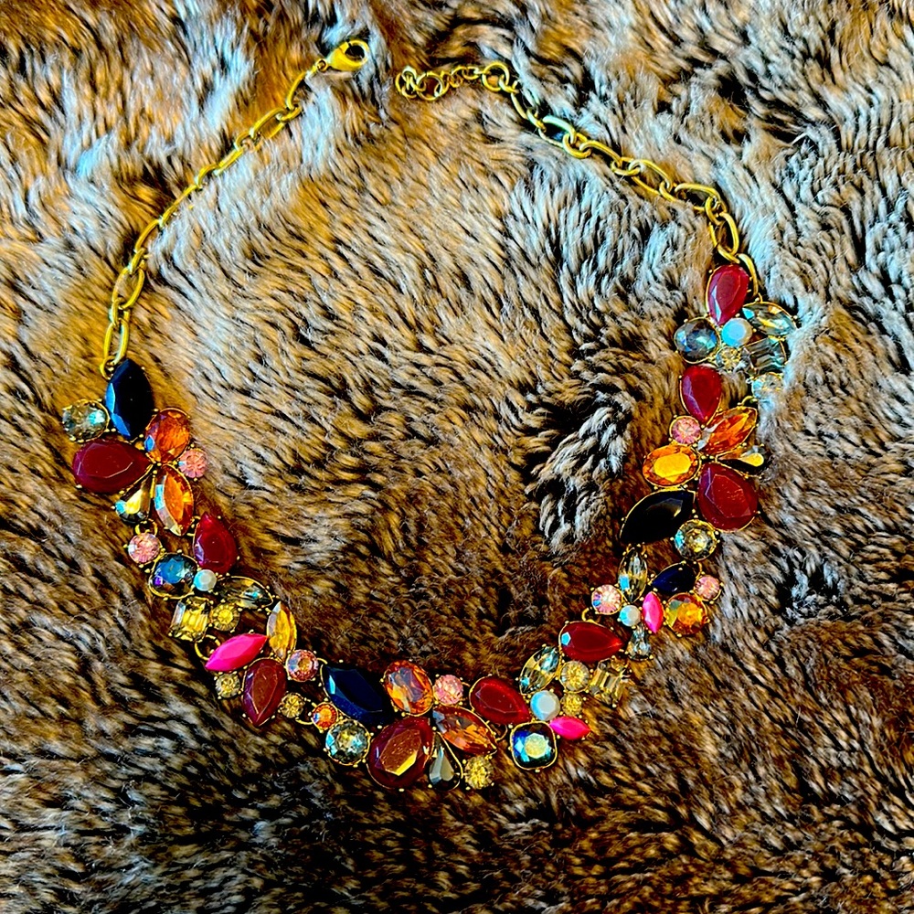 Jcrew short rhinestone necklace- used/worn excellent condition